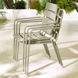 Furniturebox Uk Leros Cream Metal 6 Seat Garden Dining Set - thumbnail 7