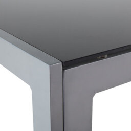 Beliani Garden Dining Table Catania 160 Cm 91 Cm Glass Black - thumbnail 5