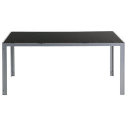 Beliani Garden Dining Table Catania 160 Cm 91 Cm Glass Black - thumbnail 4