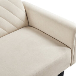 Yaheetech 3 Seater Convertible Sofa Bed - Beige - thumbnail 5