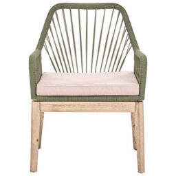 Beliani Set Of 2 Garden Chairs With Cushions Olbia Olive Green - thumbnail 5