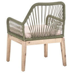 Beliani Set Of 2 Garden Chairs With Cushions Olbia Olive Green - thumbnail 6