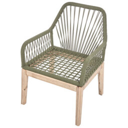 Beliani Set Of 2 Garden Chairs With Cushions Olbia Olive Green - thumbnail 8