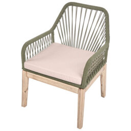 Beliani Set Of 2 Garden Chairs With Cushions Olbia Olive Green - thumbnail 7