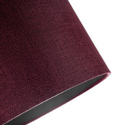 Happy Homewares Contemporary And Sleek Purple Plain Linen Fabric Drum Lamp Shade 60W Maximum - thumbnail 5