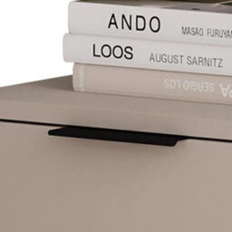 1 Drawer Modern Bedside Table Nightstand Black Frame - thumbnail 3