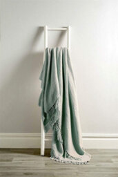 Lisbon Pure Cotton Honeycomb Throw In Silver, 127 X 152Cm - thumbnail 2