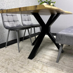 Kosy Koala Modern Dining Table Set With 2 Grey Velvet Chairs And Grey Velvet Bench Dining Room Furniture - thumbnail 8