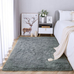 Ameha Grey Shaggy Rugs Soft Fluffy Area Rug Modern Living Room Bedroom Indoor/outdoor Carpets 120X170 Cm - thumbnail 7