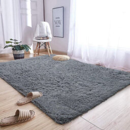 Ameha Grey Shaggy Rugs Soft Fluffy Area Rug Modern Living Room Bedroom Indoor/outdoor Carpets 120X170 Cm - thumbnail 5