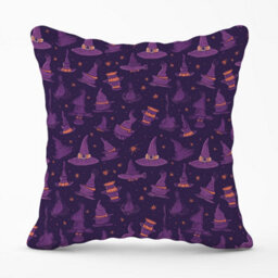 Warren Reed Designer Witch Hats And Broomsticks Outdoor Cushion 45Cm X 45Cm - thumbnail 1