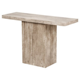 Pacific Lifestyle Grey Concrete Effect Console Table With Fluted Groove Plinth Base 120Cm, Elkton - thumbnail 7