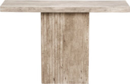 Pacific Lifestyle Grey Concrete Effect Console Table With Fluted Groove Plinth Base 120Cm, Elkton - thumbnail 2