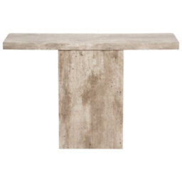 Pacific Lifestyle Grey Concrete Effect Console Table With Fluted Groove Plinth Base 120Cm, Elkton - thumbnail 9