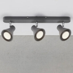 Nordlux Eik Metal Spot Light Adjustable Head Grey,mains - thumbnail 1