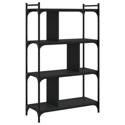 Berkfield Industrial Bookcase 4-Tier Black 76X32X123 Cm Engineered Wood - image 1