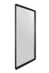 "MirrorOutlet The Naturalis - Solid Black Oak Rounded Corner Leaner / Wall Mirror 71"" X 35"" (180Cm X 90Cm" - thumbnail 3