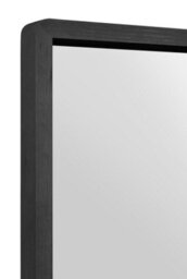 "MirrorOutlet The Naturalis - Solid Black Oak Rounded Corner Leaner / Wall Mirror 71"" X 35"" (180Cm X 90Cm" - thumbnail 4