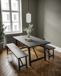 Bo Living Nicholls Dining Table, Black, W160Xd90Xh76Cm - thumbnail 3