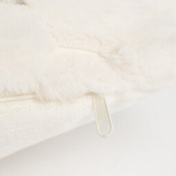 OHS 2 Pack Waffle Faux Fur Filled Cushion Covers, Cream - 45 X 45Cm - thumbnail 4