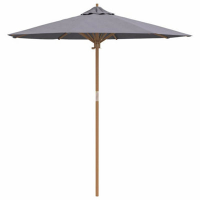 Berkfield Modern Garden Parasol Dark Grey 217 X 217 X 230 Cm Bamboo