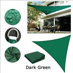 Green 4X4M Triangular Polyester Shade Sail Waterproof Uv Resistant - thumbnail 2