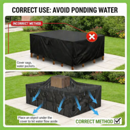 120X120X89Cm Heavy Duty Waterproof Garden Patio Furniture Cover For Rattan Table Sofa Outdoor - thumbnail 7
