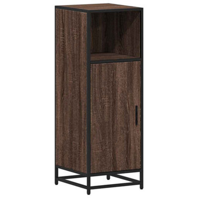 Berkfield Industrial Bathroom Cabinet Brown Oak 35X37.5X100 Cm Engineered Wood