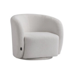 Swivel Tub Chair Upholstered Single Sofa Rotating Armchair Accent Chairs - thumbnail 6