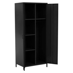 Orsina Two Door Black Wardrobe, Customized Organation By Adjustable Shelf Wardrobe, Durable Wardrobe With Drawers - thumbnail 4