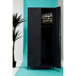 Orsina Two Door Black Wardrobe, Customized Organation By Adjustable Shelf Wardrobe, Durable Wardrobe With Drawers - thumbnail 8