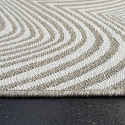 Beige Abstract Outdoor Rug, Abstract Stain-Resistant Rug For Patio, Garden, Deck, 5mm Modern Outdoor Rug-160Cm X 230Cm - thumbnail 3