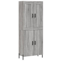 Berkfield Highboard Grey Sonoma 69.5X34X180 Cm Engineered Wood - thumbnail 2