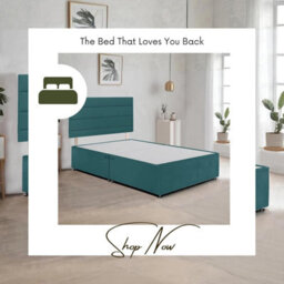 Green Plush 6Ft Super King Size Bed Frame With 20 Inch Headboard And 2Drawers - thumbnail 3