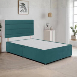 Green Plush 6Ft Super King Size Bed Frame With 20 Inch Headboard And 2Drawers - thumbnail 2