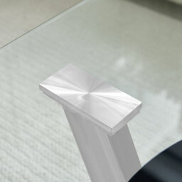 Furniture in Fashion Magic Wings Swivel Clear Glass Coffee Table With Steel Base - thumbnail 6