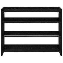 Berkfield Elegant Shoe Rack Black 80X25X61.5 Cm Engineered Wood - thumbnail 4