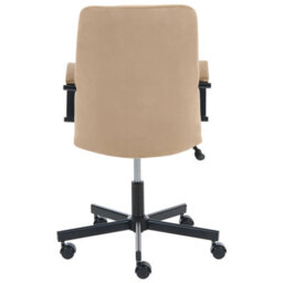 Beliani Office Chair Caroga Velvet Beige - thumbnail 6