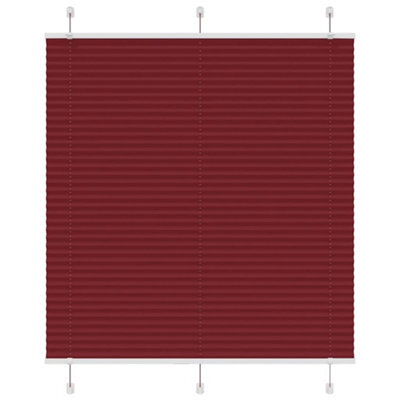 Berkfield Pleated Blind Bordeaux Red 115X100 Cm Fabric Width 114.4 Cm Polyester - image 1