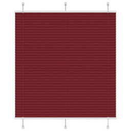 Berkfield Pleated Blind Bordeaux Red 115X100 Cm Fabric Width 114.4 Cm Polyester - thumbnail 1