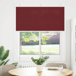 Berkfield Pleated Blind Bordeaux Red 115X100 Cm Fabric Width 114.4 Cm Polyester - thumbnail 2