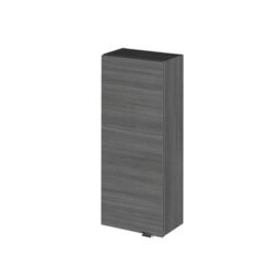 Hudson Reed Fusion Wall Hung 1 Door Cabinet, Soft Close, Graphite Grey Anthracite Woodgrain, 300X180X700mm - thumbnail 1