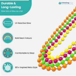Neel Blue 9 Metre Hanging Bead Garland Beaded String Chain For Christmas Tree Decorations, Multicolour - thumbnail 3