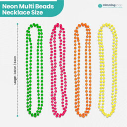 Neel Blue 9 Metre Hanging Bead Garland Beaded String Chain For Christmas Tree Decorations, Multicolour - thumbnail 2