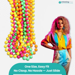 Neel Blue 9 Metre Hanging Bead Garland Beaded String Chain For Christmas Tree Decorations, Multicolour - thumbnail 4