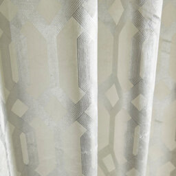 Curtina Darla Ivory Velvet Pair Of Eyelet Curtains - thumbnail 4