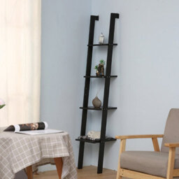 Living And Home Industrial Ladder Shelf  5Tier Bookcase Rack 160mm(H) - thumbnail 2