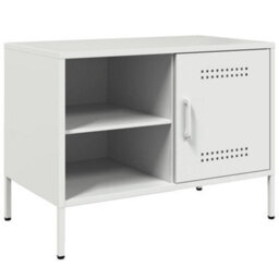 Berkfield Industrial Tv Cabinet White 68X39X50.5 Cm Steel