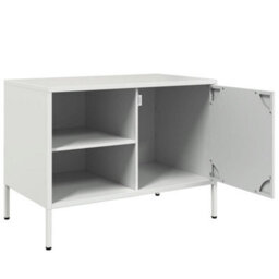 Berkfield Industrial Tv Cabinet White 68X39X50.5 Cm Steel - thumbnail 9