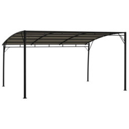 Berkfield Garden Sunshade Awning 4X3X2.55 M Taupe - thumbnail 4